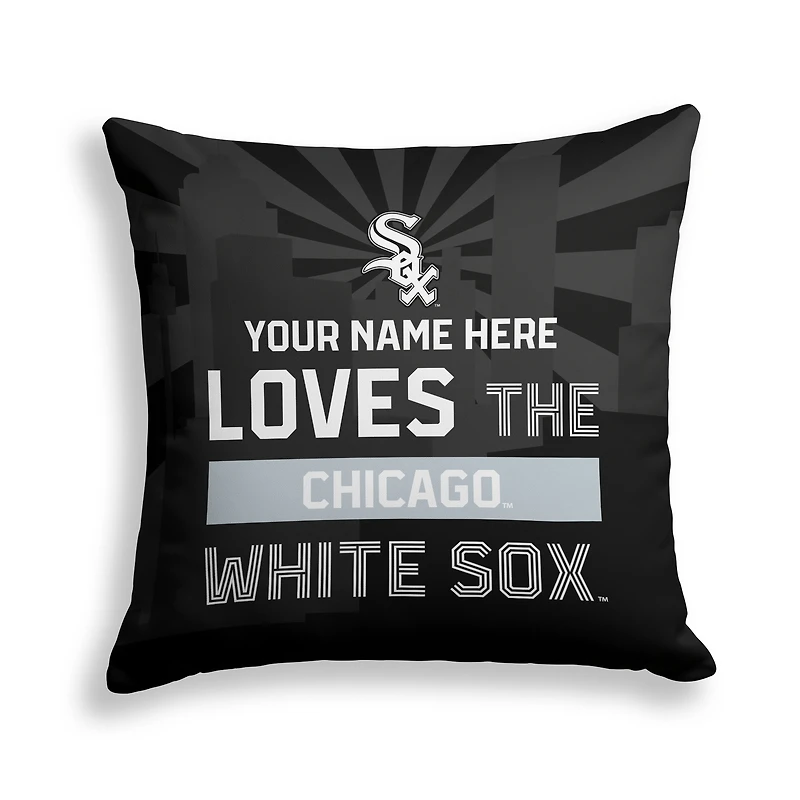 Pegasus Chicago White Sox 18" x 18" City Skyline Personalized Decor Pillow