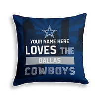 Pegasus Dallas Cowboys 18" x 18" City Skyline Personalized Decor Pillow