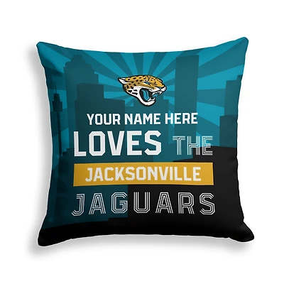 Pegasus Jacksonville Jaguars 18" x 18" City Skyline Personalized Decor Pillow