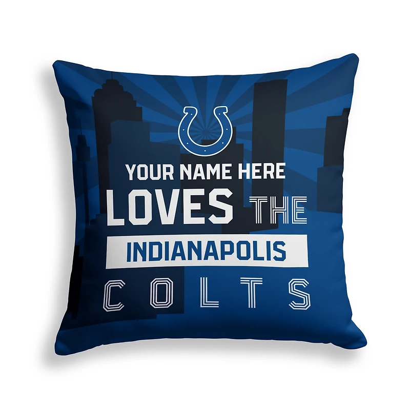 Pegasus Indianapolis Colts 18" x 18" City Skyline Personalized Decor Pillow
