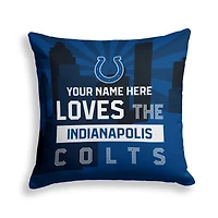 Pegasus Indianapolis Colts 18" x 18" City Skyline Personalized Decor Pillow