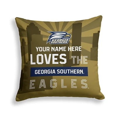 Pegasus Georgia Southern Eagles 18" x 18" City Skyline Personalized Decor Pillow