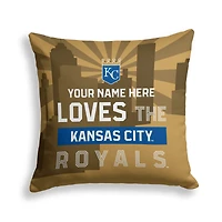 Pegasus Kansas City Royals 18" x 18" City Skyline Personalized Decor Pillow