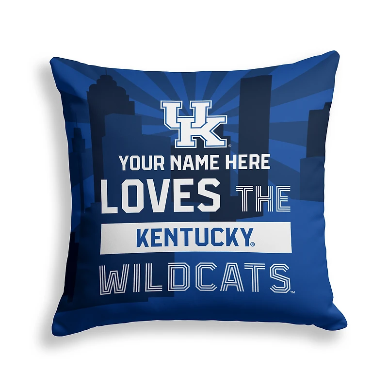 Pegasus Kentucky Wildcats 18" x 18" City Skyline Personalized Decor Pillow