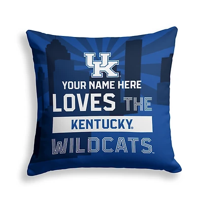 Pegasus Kentucky Wildcats 18" x 18" City Skyline Personalized Decor Pillow