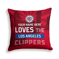 Pegasus LA Clippers 18" x 18" City Skyline Personalized Decor Pillow