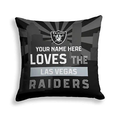 Pegasus Las Vegas Raiders 18" x 18" City Skyline Personalized Decor Pillow