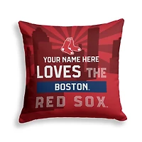 Pegasus Boston Red Sox 18" x 18" City Skyline Personalized Decor Pillow