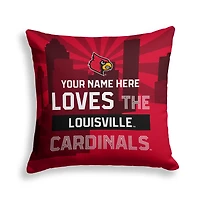 Pegasus Louisville Cardinals 18" x 18" City Skyline Personalized Decor Pillow