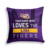 Pegasus LSU Tigers 18" x 18" City Skyline Personalized Decor Pillow
