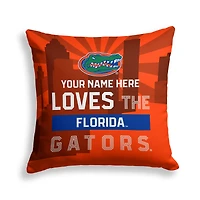 Pegasus Florida Gators 18" x 18" City Skyline Personalized Decor Pillow