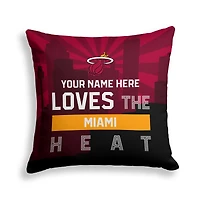 Pegasus Miami Heat 18" x 18" City Skyline Personalized Decor Pillow