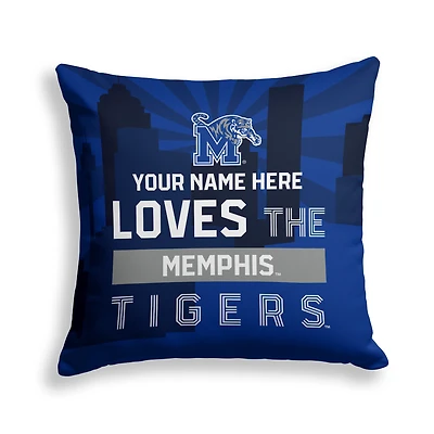Pegasus Memphis Tigers 18" x 18" City Skyline Personalized Decor Pillow