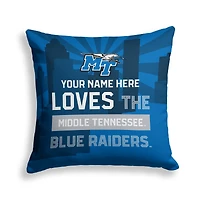 Pegasus MTSU Blue Raiders 18" x 18" City Skyline Personalized Decor Pillow