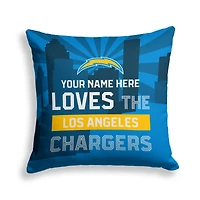 Pegasus Los Angeles Chargers 18" x 18" City Skyline Personalized Decor Pillow