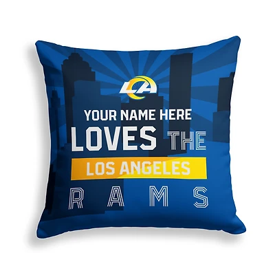 Pegasus Los Angeles Rams 18" x 18" City Skyline Personalized Decor Pillow
