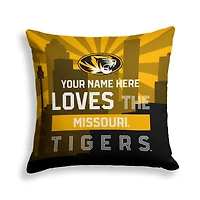 Pegasus Missouri Tigers 18" x 18" City Skyline Personalized Decor Pillow
