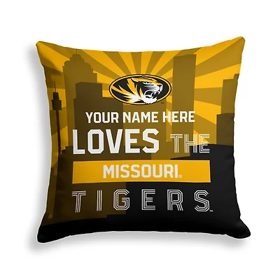 Pegasus Missouri Tigers 18" x 18" City Skyline Personalized Decor Pillow