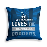 Pegasus Los Angeles Dodgers 18" x 18" City Skyline Personalized Decor Pillow