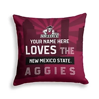 Pegasus New Mexico State Aggies 18" x 18" City Skyline Personalized Decor Pillow