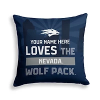 Pegasus Nevada Wolf Pack 18" x 18" City Skyline Personalized Decor Pillow