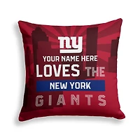 Pegasus New York Giants 18" x 18" City Skyline Personalized Decor Pillow
