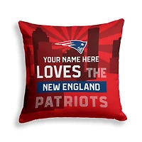Pegasus New England Patriots 18" x 18" City Skyline Personalized Decor Pillow