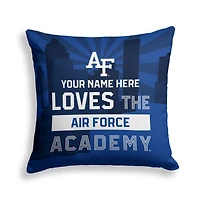 Pegasus Air Force Falcons 18" x 18" City Skyline Personalized Decor Pillow