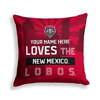 Pegasus New Mexico Lobos 18" x 18" City Skyline Personalized Decor Pillow