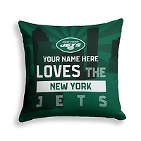 Pegasus New York Jets 18" x 18" City Skyline Personalized Decor Pillow