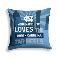 Pegasus North Carolina Tar Heels 18" x 18" City Skyline Personalized Decor Pillow
