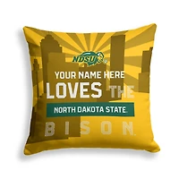 Pegasus NDSU Bison 18" x 18" City Skyline Personalized Decor Pillow