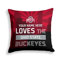 Pegasus Ohio State Buckeyes 18" x 18" City Skyline Personalized Decor Pillow