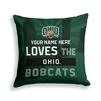 Pegasus Ohio Bobcats 18" x 18" City Skyline Personalized Decor Pillow