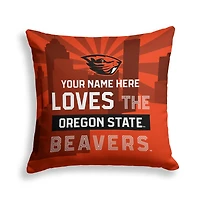 Pegasus Oregon State Beavers 18" x 18" City Skyline Personalized Decor Pillow
