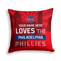 Pegasus Philadelphia Phillies 18" x 18" City Skyline Personalized Decor Pillow