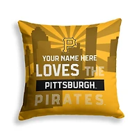 Pegasus Pittsburgh Pirates 18" x 18" City Skyline Personalized Decor Pillow