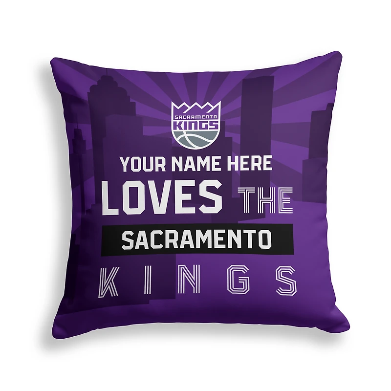 Pegasus Sacramento Kings 18" x 18" City Skyline Personalized Decor Pillow