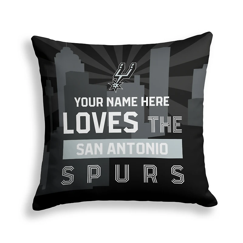 Pegasus San Antonio Spurs 18" x 18" City Skyline Personalized Decor Pillow