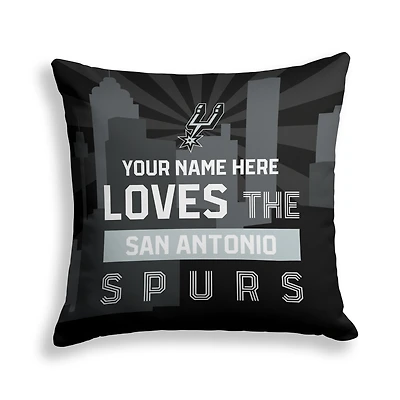 Pegasus San Antonio Spurs 18" x 18" City Skyline Personalized Decor Pillow