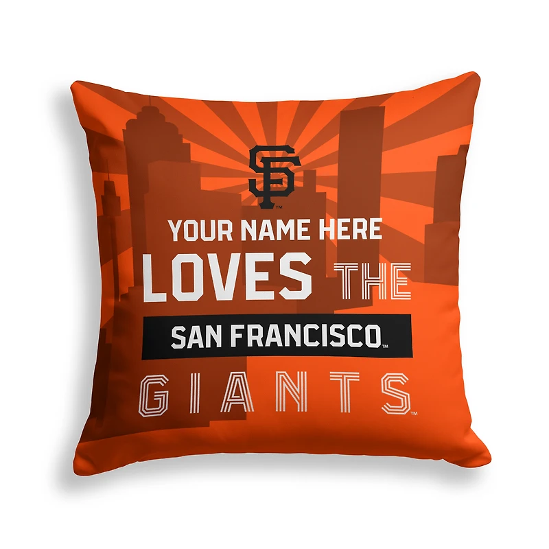 Pegasus San Francisco Giants 18" x 18" City Skyline Personalized Decor Pillow