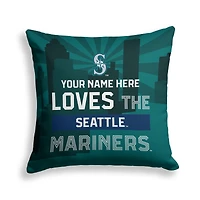 Pegasus Seattle Mariners 18" x 18" City Skyline Personalized Decor Pillow