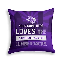 Pegasus Stephen F Austin Lumberjacks 18" x 18" City Skyline Personalized Decor Pillow