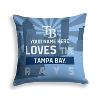 Pegasus Tampa Bay Rays 18" x 18" City Skyline Personalized Decor Pillow