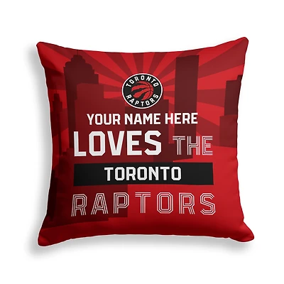 Pegasus Toronto Raptors 18" x 18" City Skyline Personalized Decor Pillow