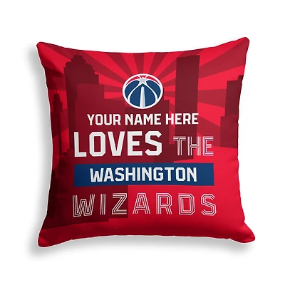 Pegasus Washington Wizards 18" x 18" City Skyline Personalized Decor Pillow