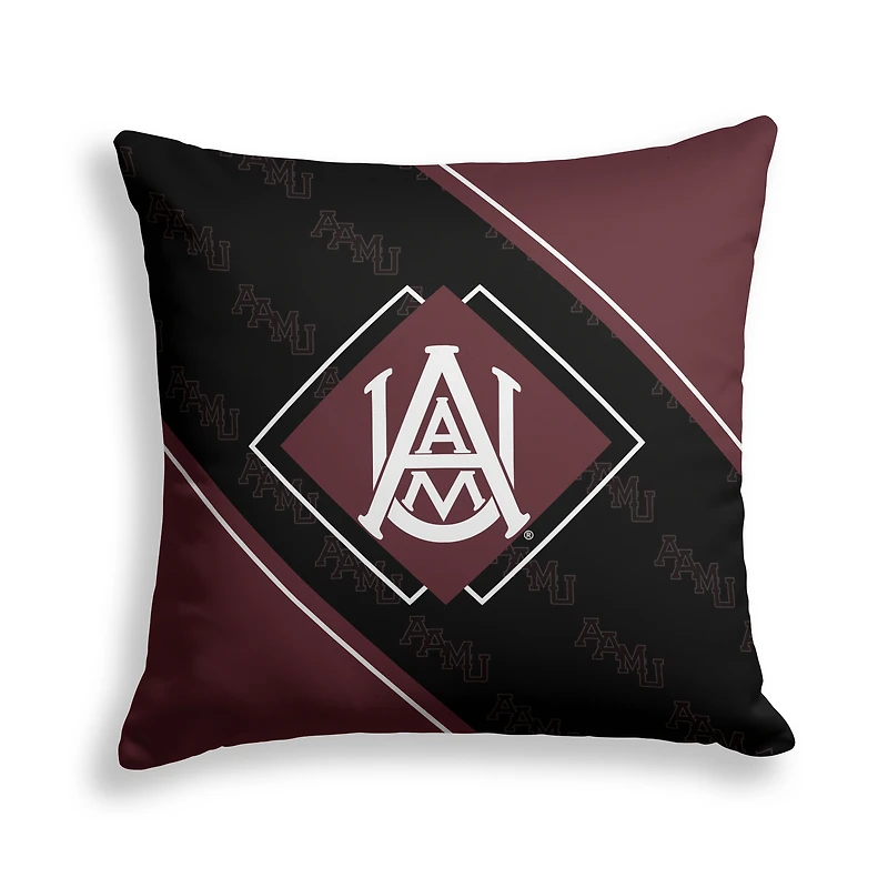 Pegasus Alabama A&M Bulldogs 18" x 18" Diamond Boxed Decor Pillow