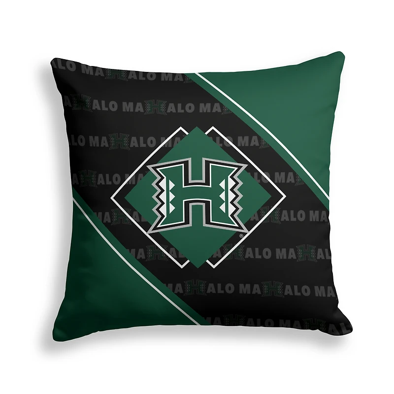 Pegasus Hawaii Rainbow Warriors 18" x 18" Diamond Boxed Decor Pillow