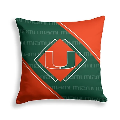 Pegasus Miami Hurricanes 18" x 18" Diamond Boxed Decor Pillow