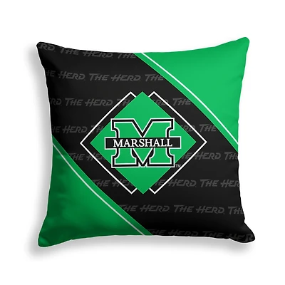 Pegasus Marshall Thundering Herd 18" x 18" Diamond Boxed Decor Pillow